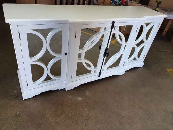 Keats White Mirrored Sideboard