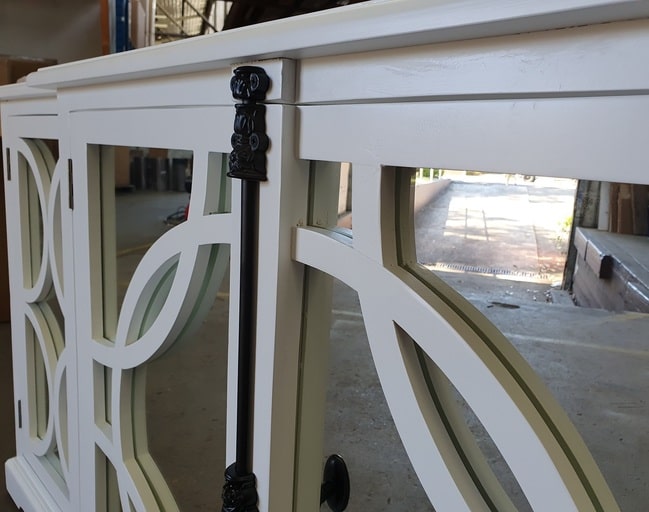 Keats White Mirrored Sideboard