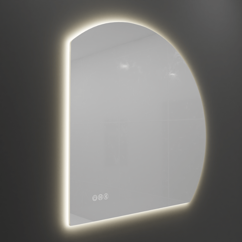 Alba D-Shaped LED Bathroom Mirror