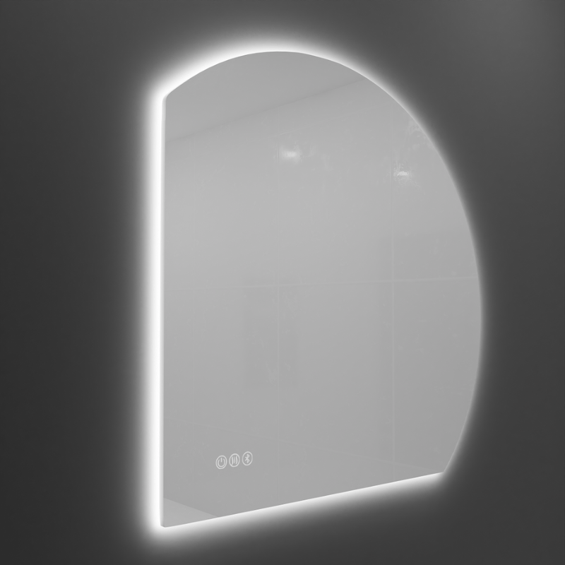 Alba D-Shaped LED Bathroom Mirror