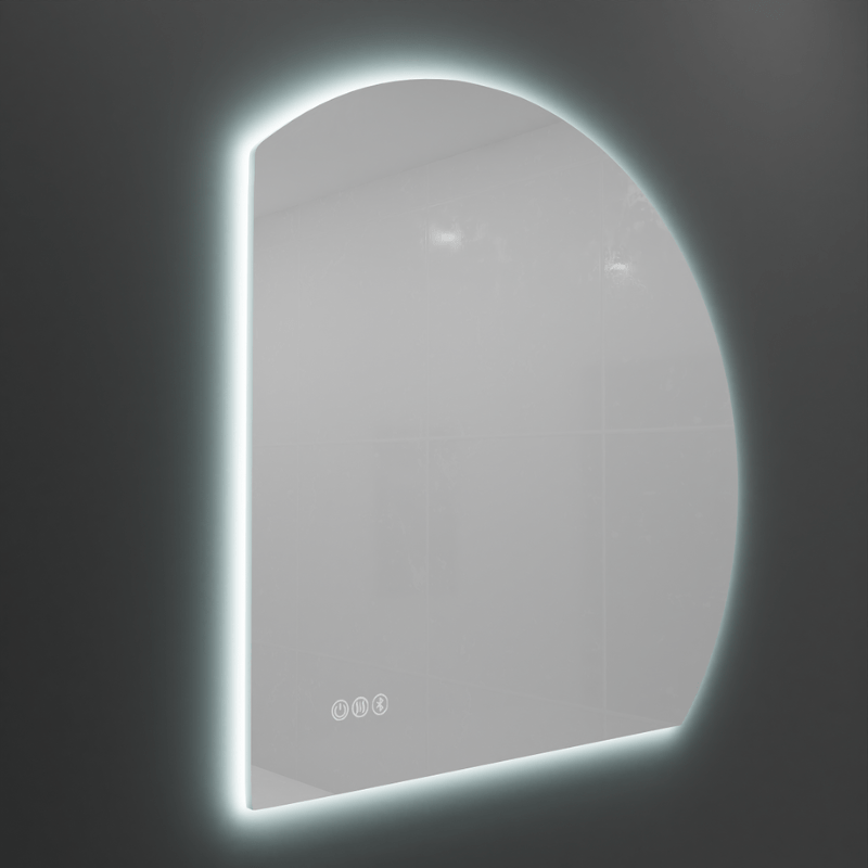 Alba D-Shaped LED Bathroom Mirror