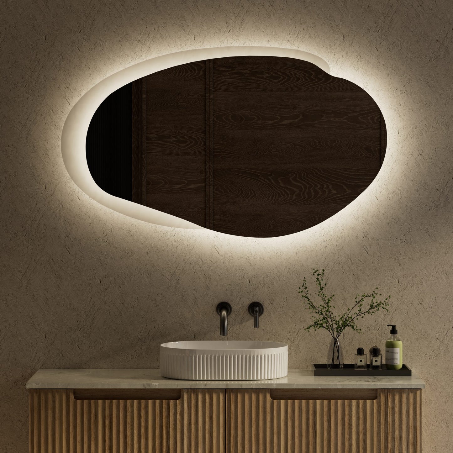 Aitana Organic Shaped LED Mirror