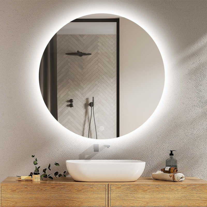 Salome Round Backlit Bathroom Mirror