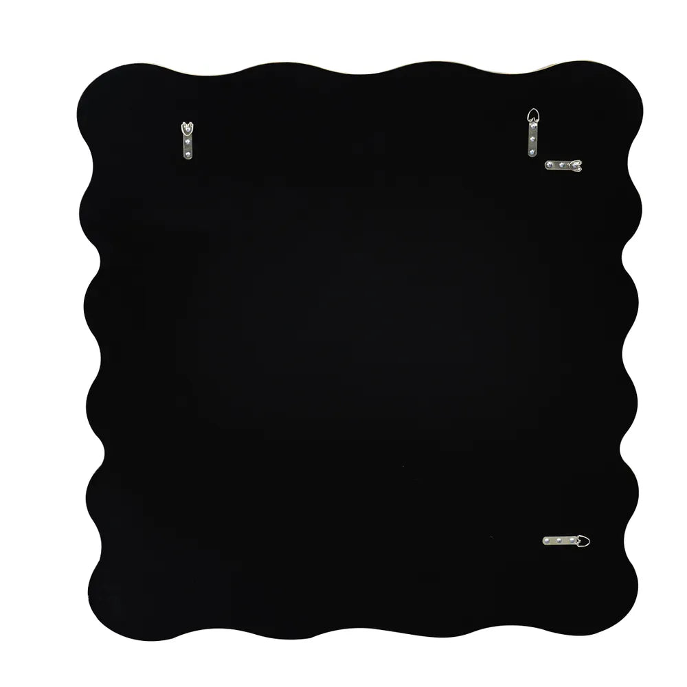 Emilie Wavy Gold Square Mirror