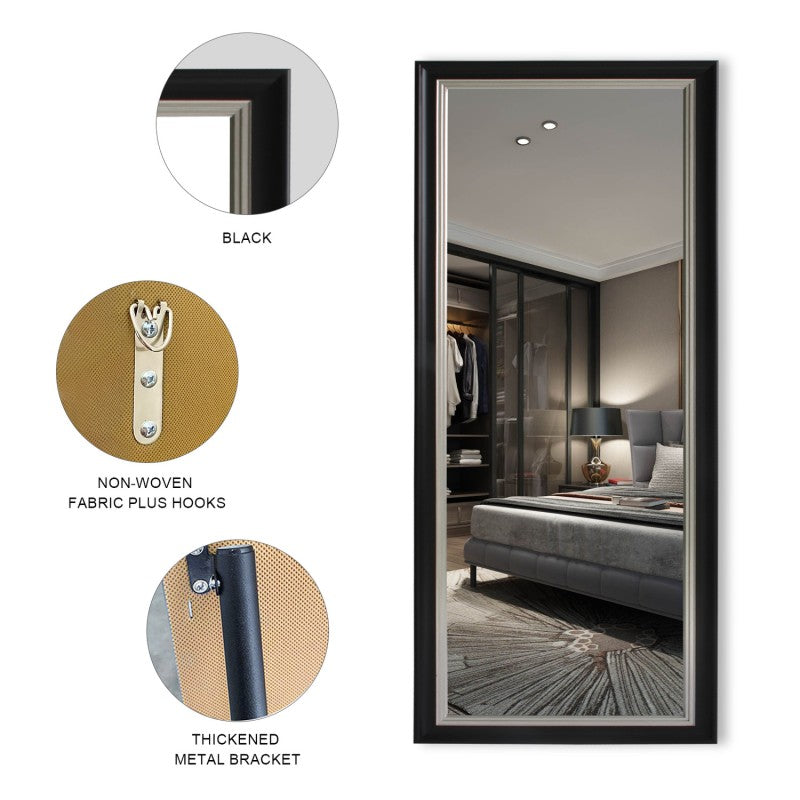 Nebula Black and SIlver Full Length Mirror