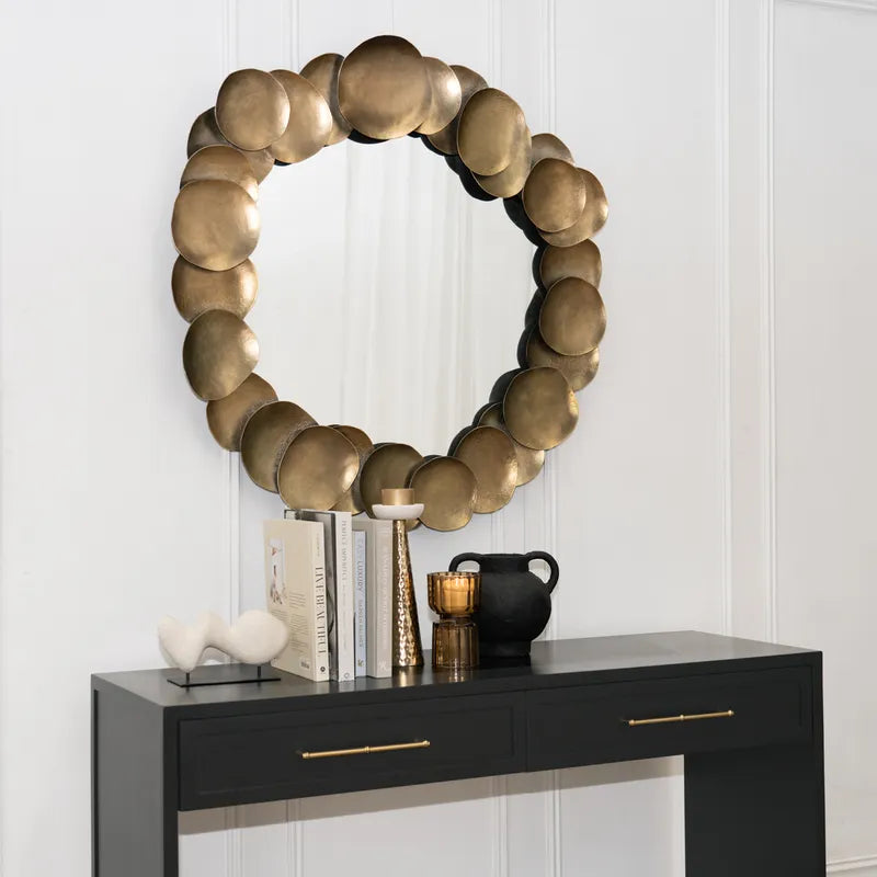 Halo Gold Disc Wall Mirror