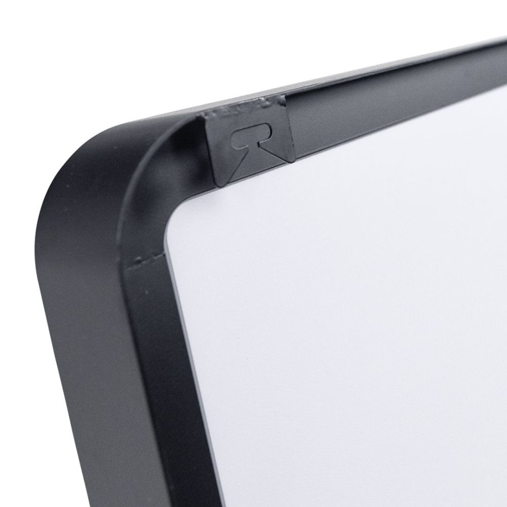 Helsinki Matt Black Bathroom Mirror with Shelf