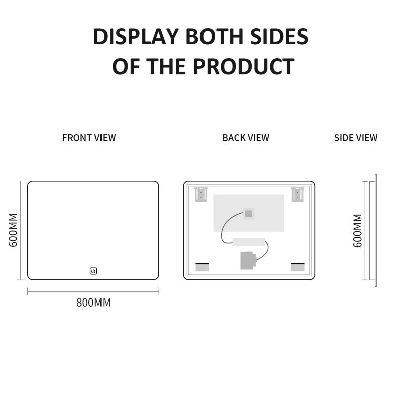 Tirza Rectangle Backlit Bathroom Mirror