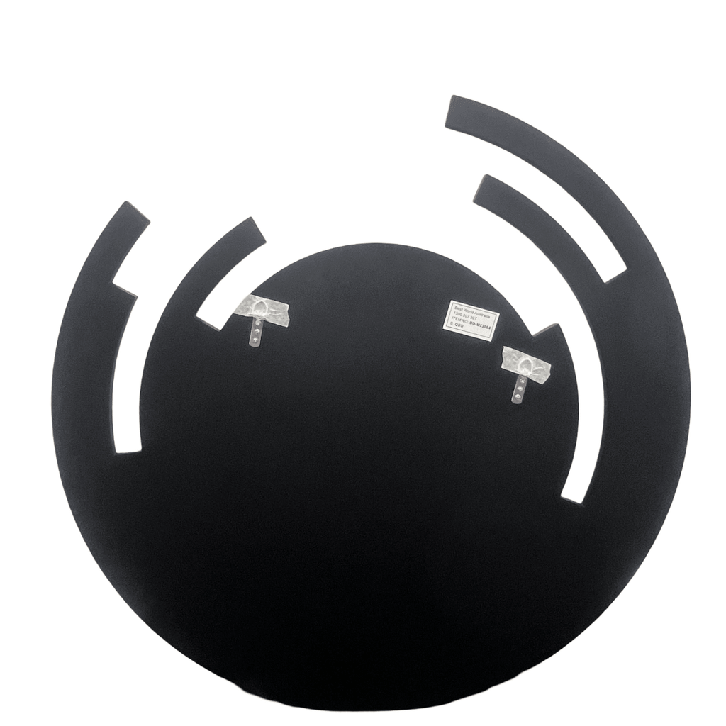 Jamila Black Frameless Round Wall Mirror