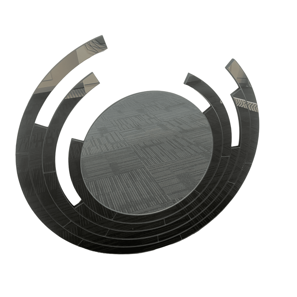 Jamila Black Frameless Round Wall Mirror