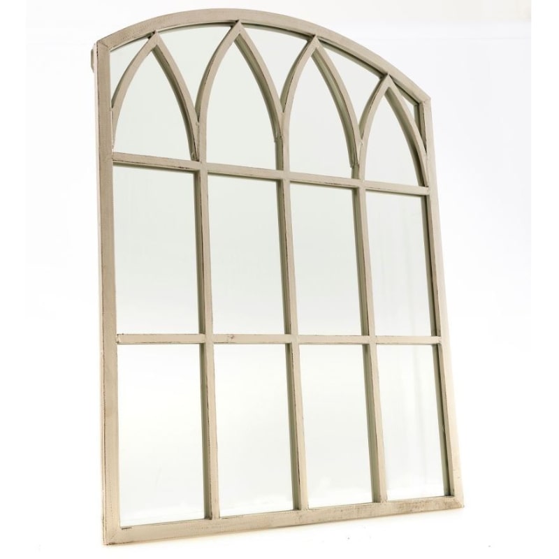 Lavinia White Arch Garden Mirror
