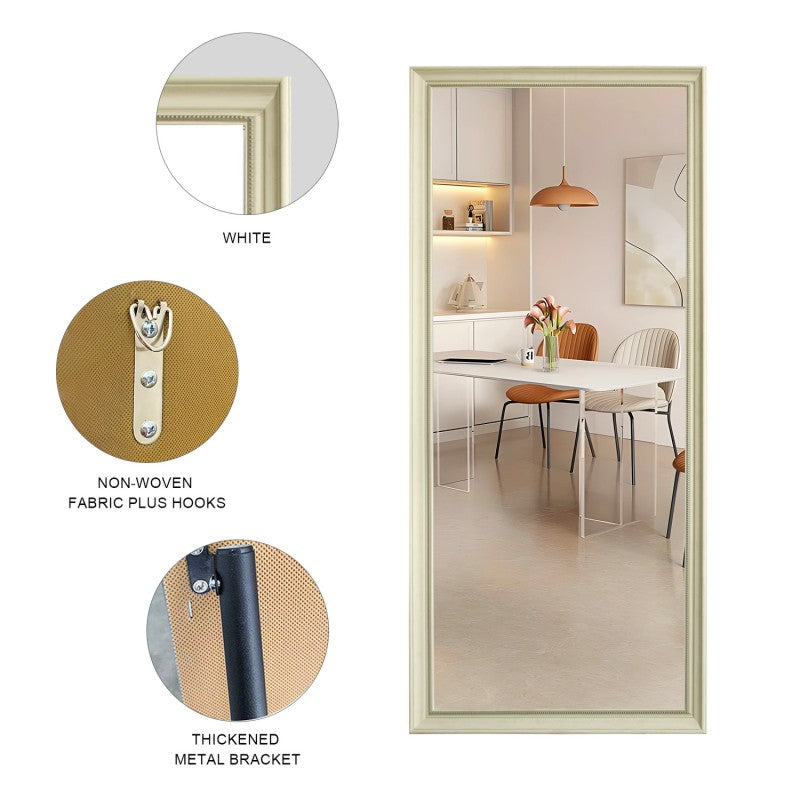 Levi Cream Floor Mirror