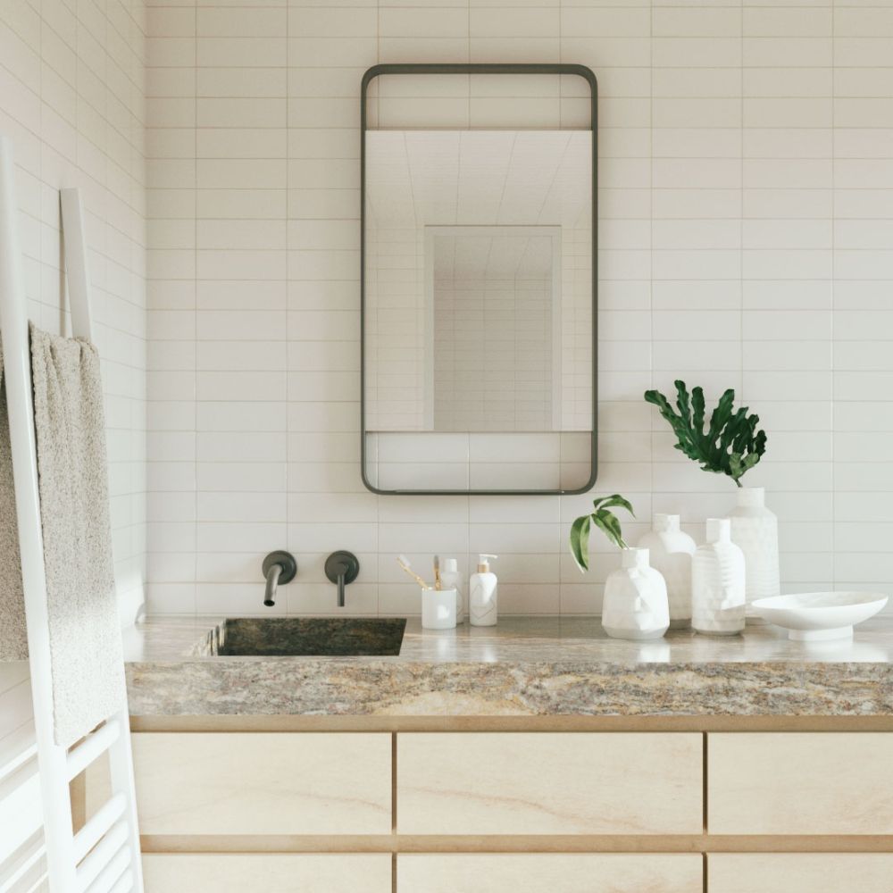 Lyon Black Mirror with Shelf