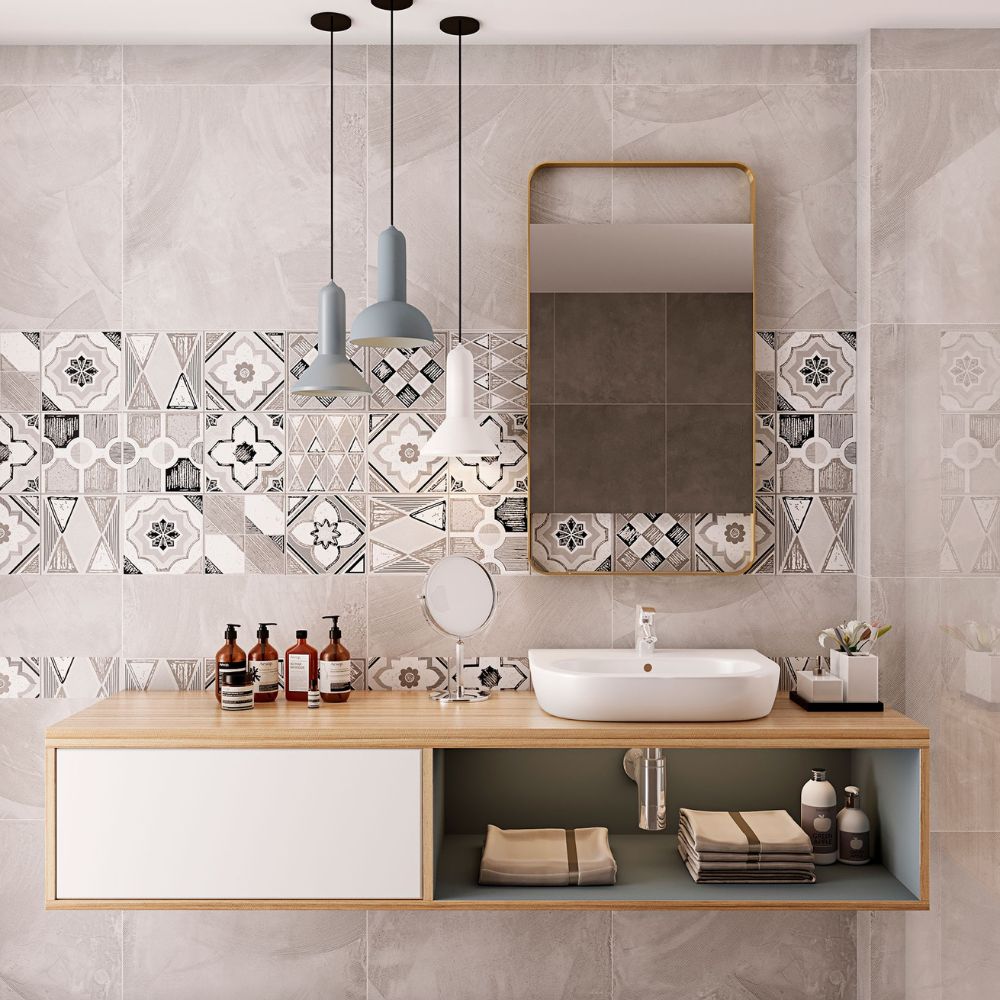 Lyon Brushed Brass Mirror with Shelf