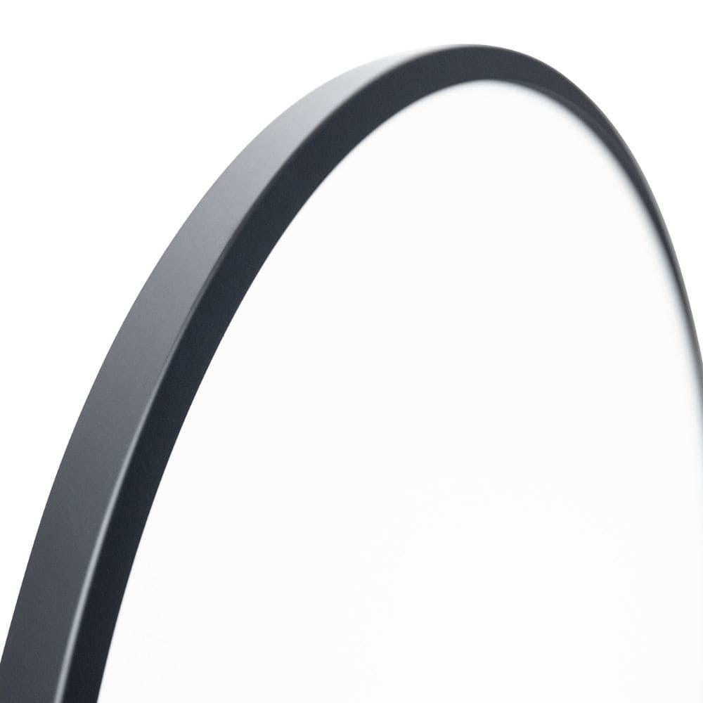 Madrid Black Round Bathroom Mirror