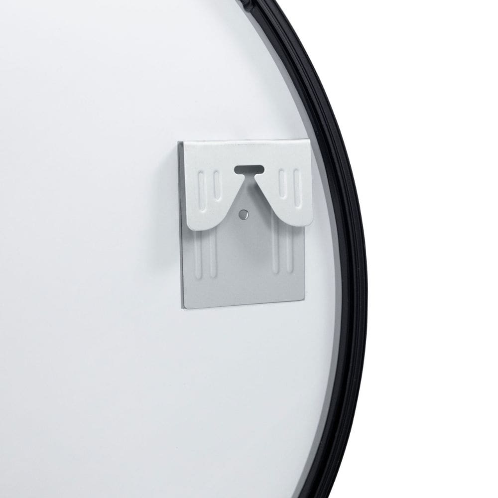 Madrid Black Round Bathroom Mirror