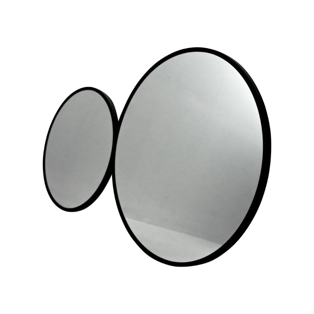 Madrid Black Round Bathroom Mirror
