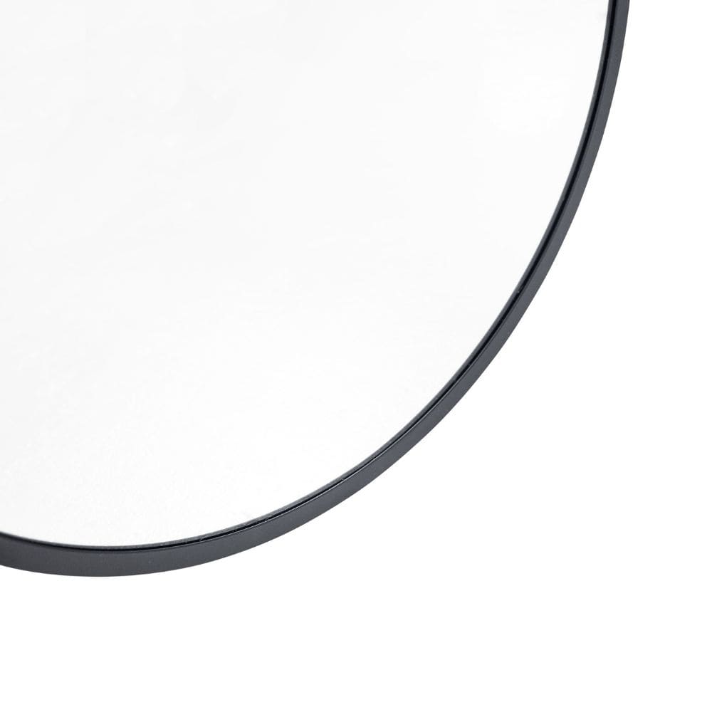 Madrid Black Round Bathroom Mirror