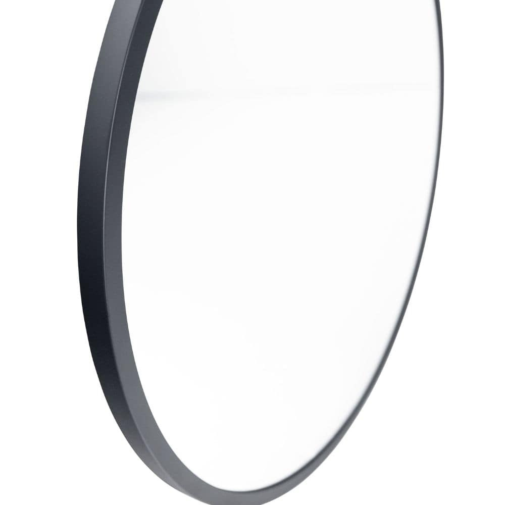 Madrid Black Round Bathroom Mirror