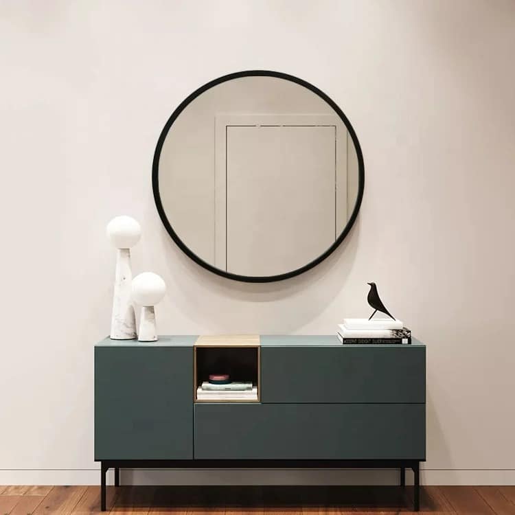 Nym Black Wood Round Timeless Mirror