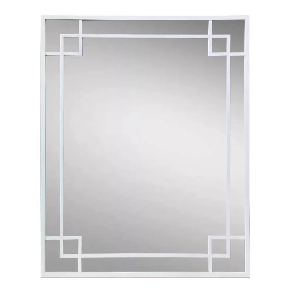 Penelope White Iron Frame Mirror