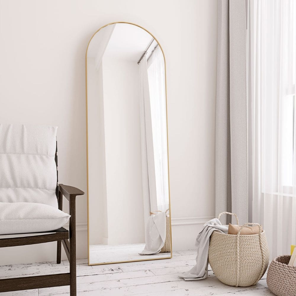 Piza Brass Arch Full length Mirror