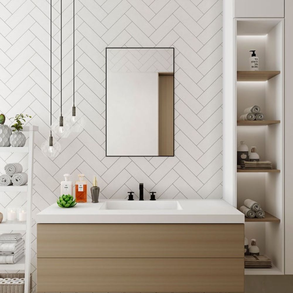 Rotterdam Black Rectangle Mirror