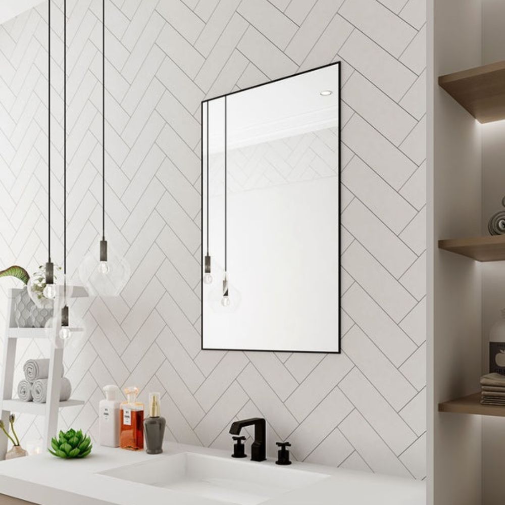 Rotterdam Black Rectangle Mirror
