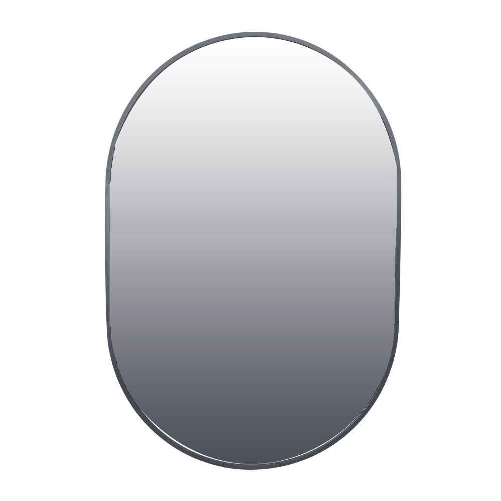 Sofia Matt Black Oval Mirror