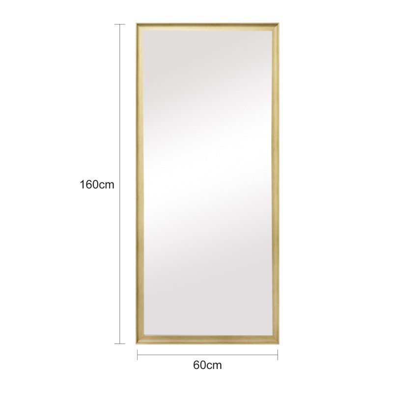 Vashly Natural Floor Mirror