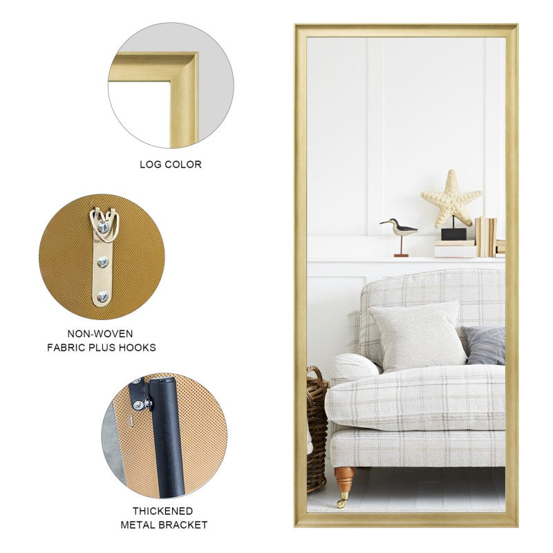 Vashly Natural Floor Mirror