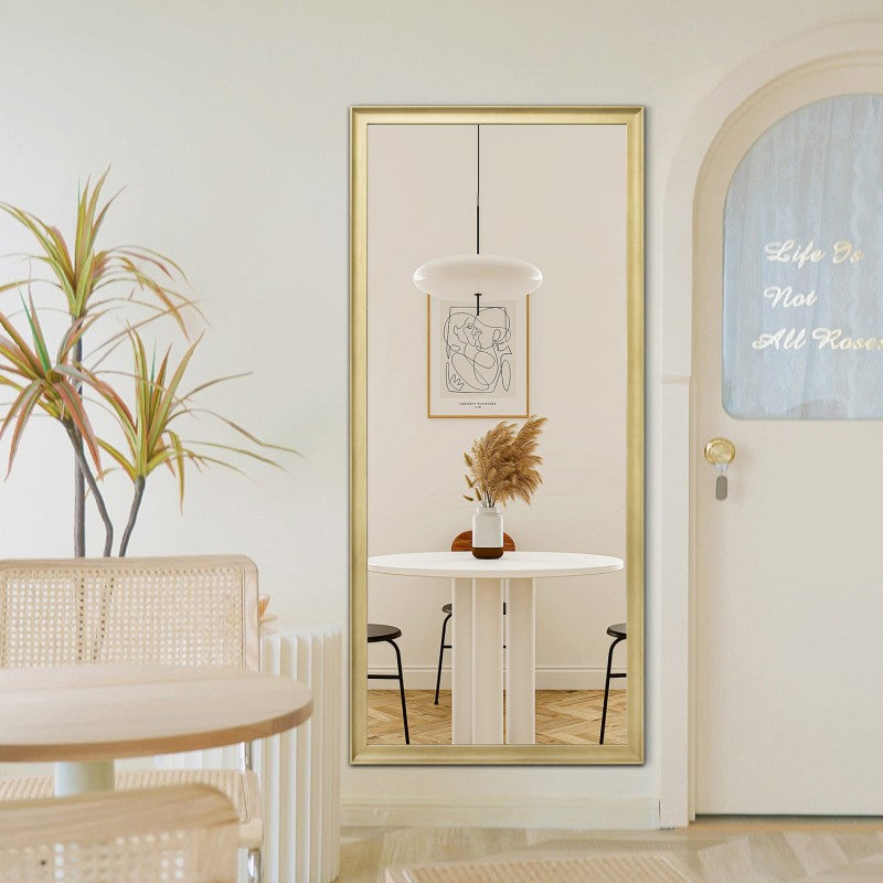 Vashly Natural Floor Mirror