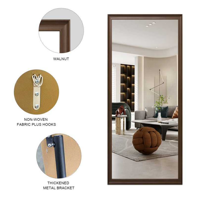 Vashly Walnut Floor Mirror