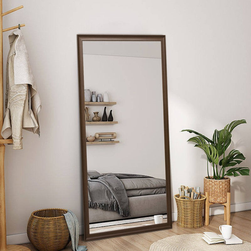 Vashly Walnut Floor Mirror