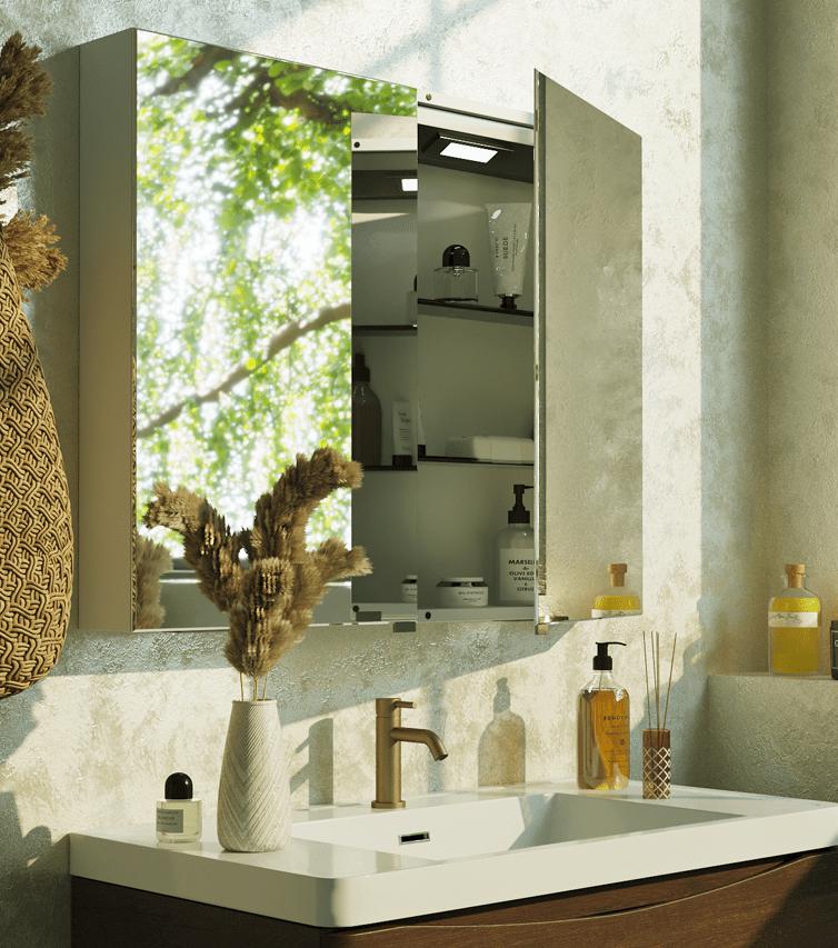 Belbagno Two Door LED Shaving Cabinet