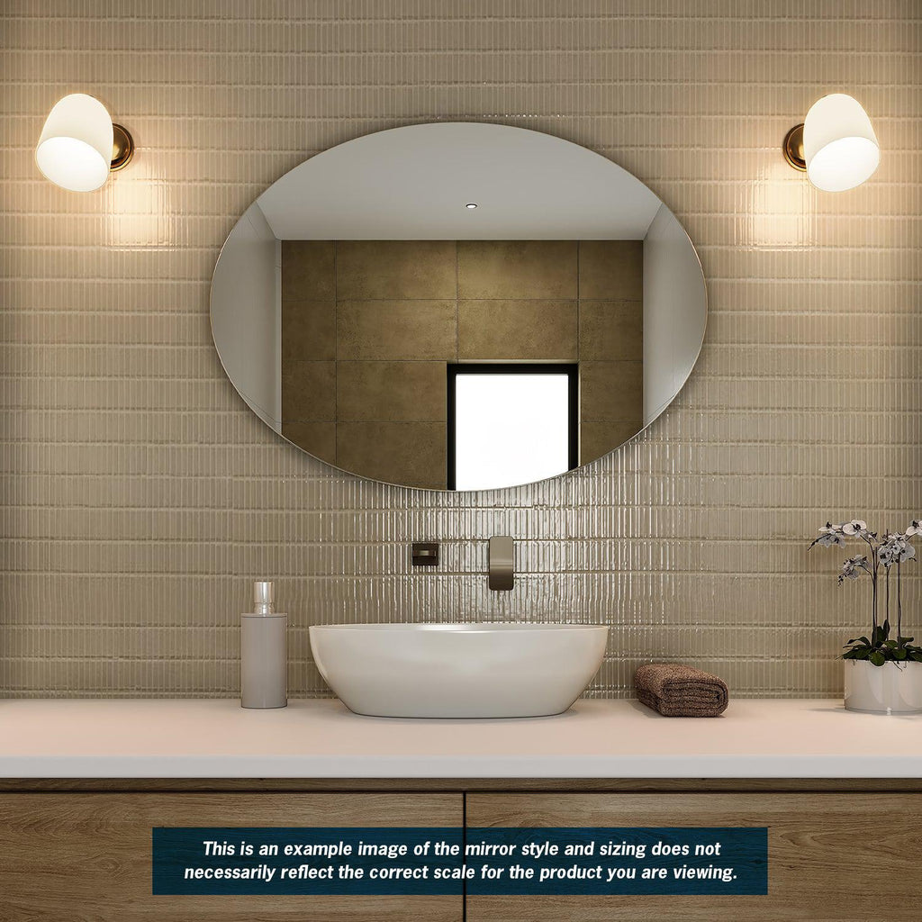 Cody Polished Edge Oval Mirror - with Hangers