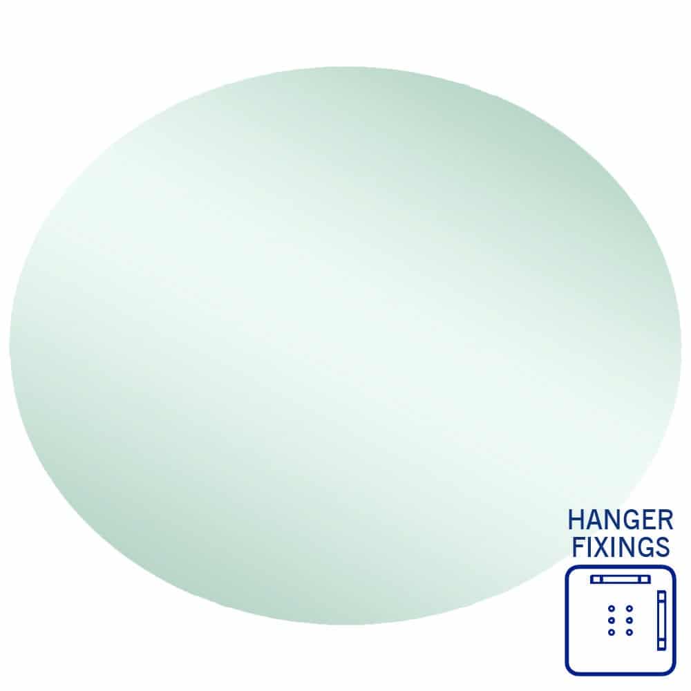 Cody Polished Edge Oval Mirror - with Hangers