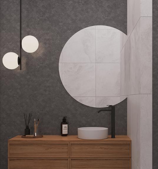 Hamilton D-Shaped Polished Edge Mirror