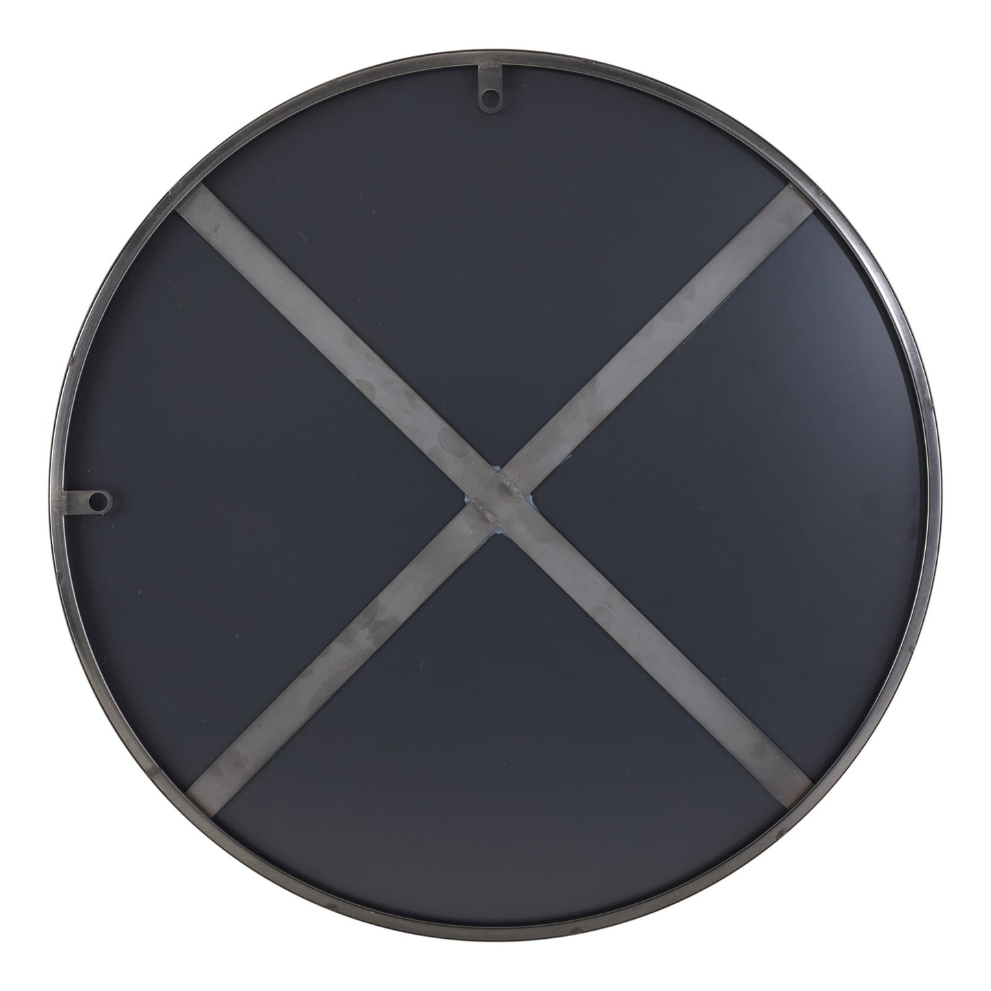 Miles Gunmetal Round Mirror