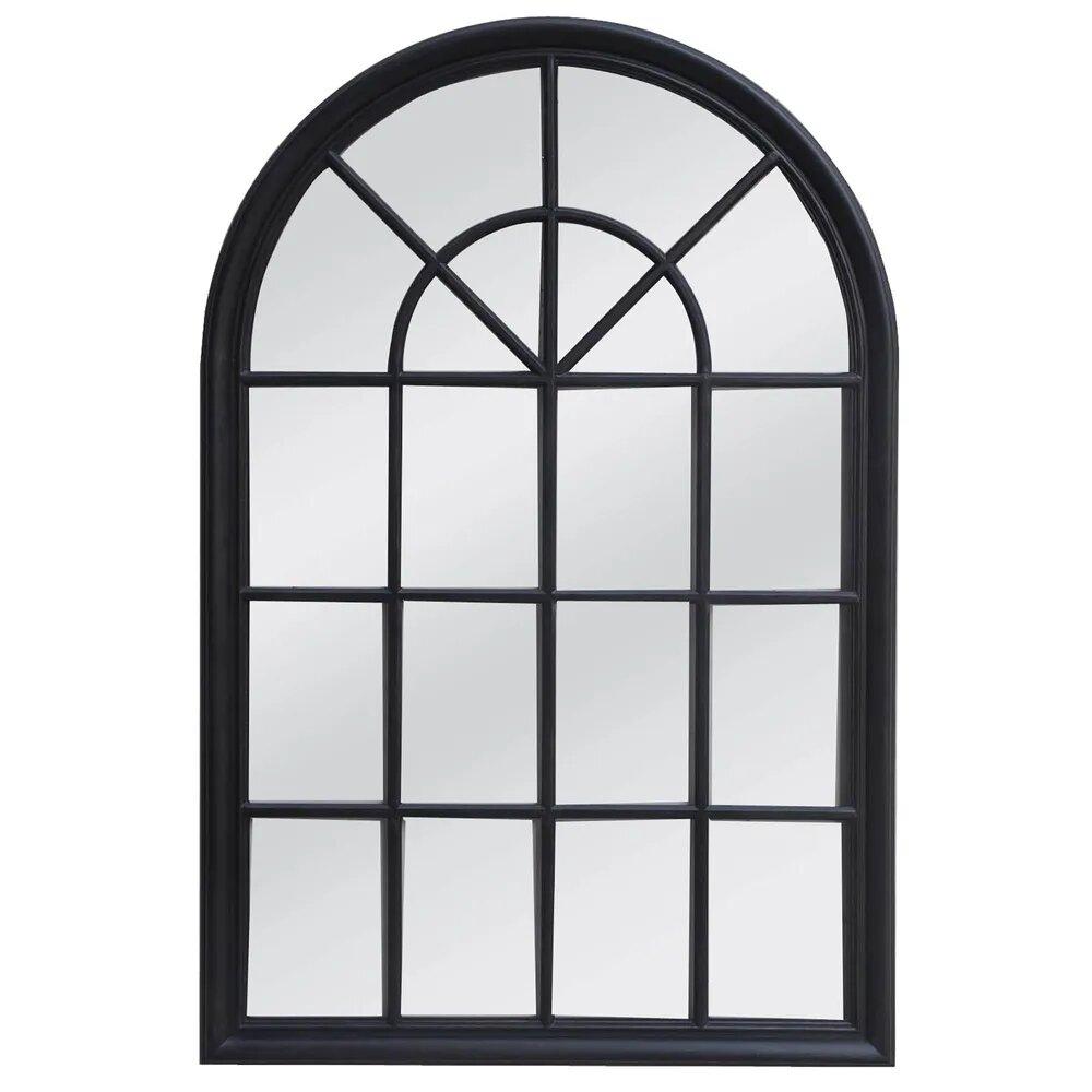 Hamptons Arched Mirror - Black