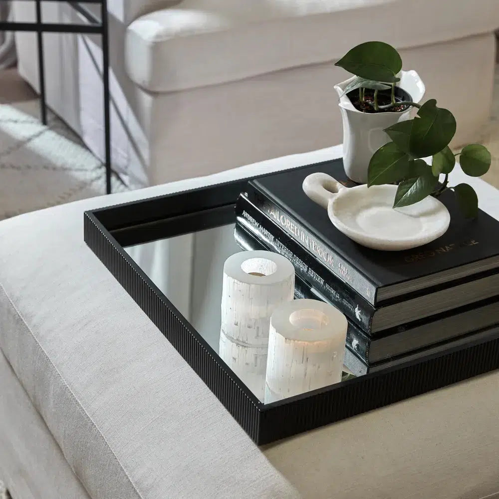 Miles Black Mirrored Tray