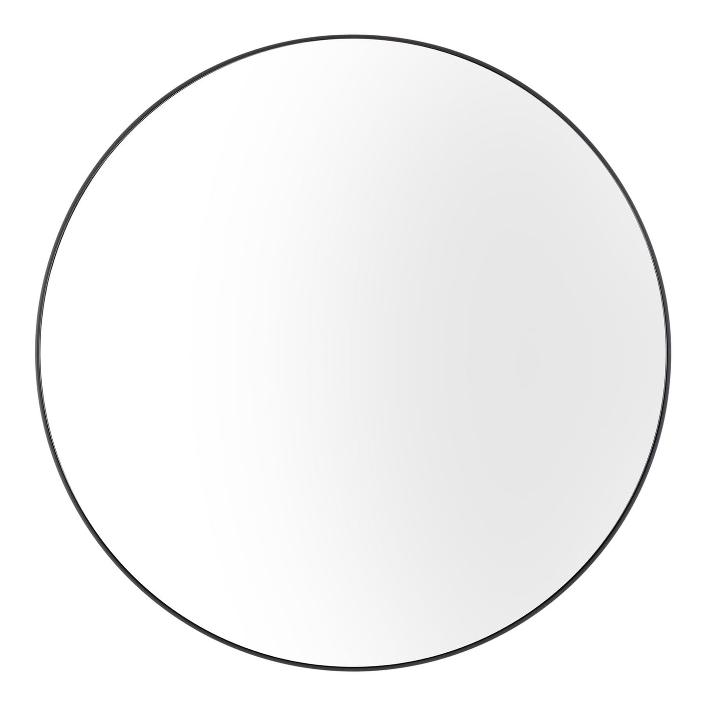 Miles Black Round Mirror