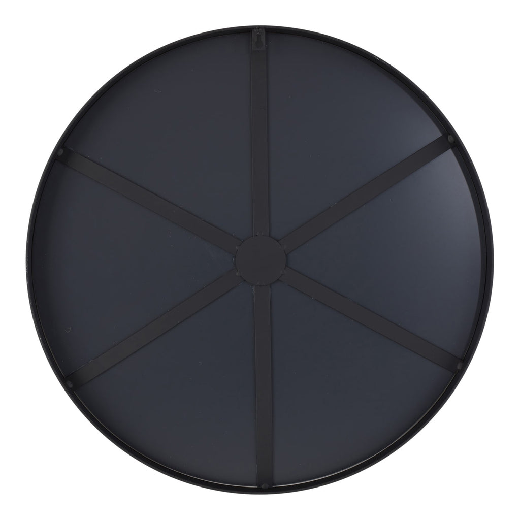 Miles Black Round Mirror
