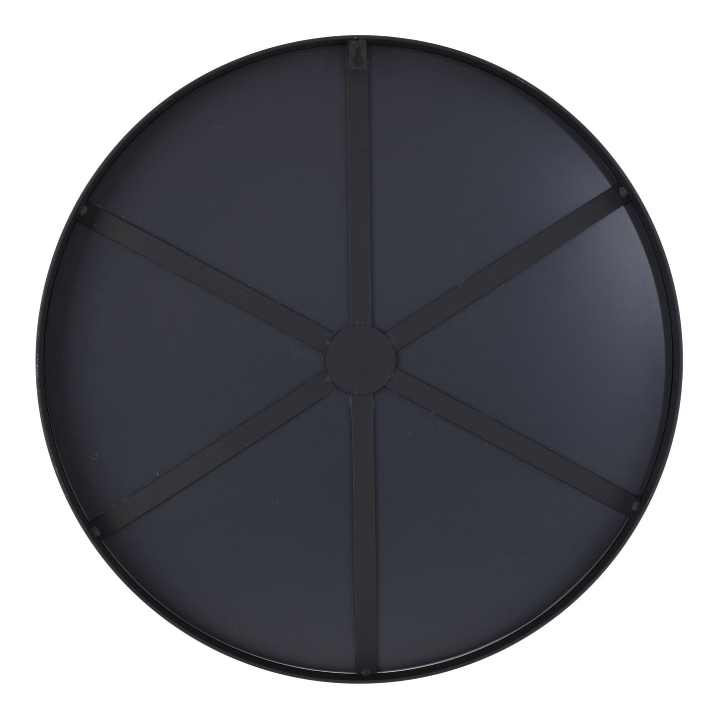 Miles Black Round Mirror