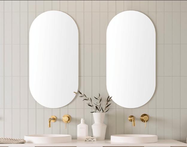 Ruby Pill Shaped Mirror
