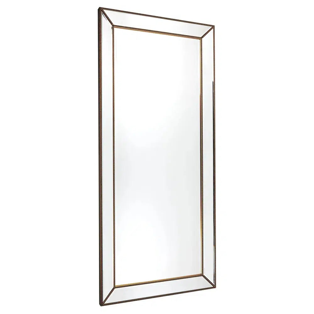 Zeta Floor Mirror - Antique Gold