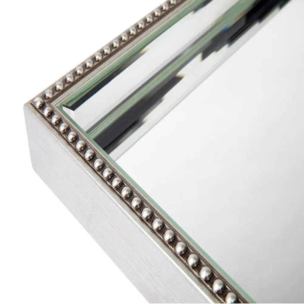 Zeta Mirror Tray - Antique Silver