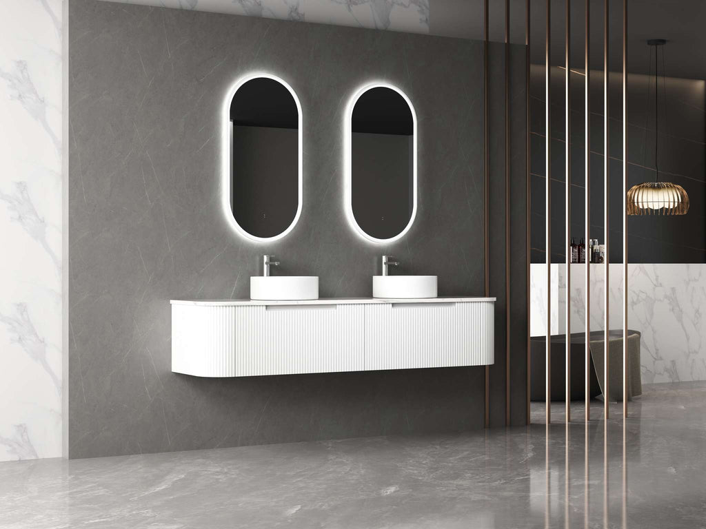 Beau Monde Pill Shape LED Mirror