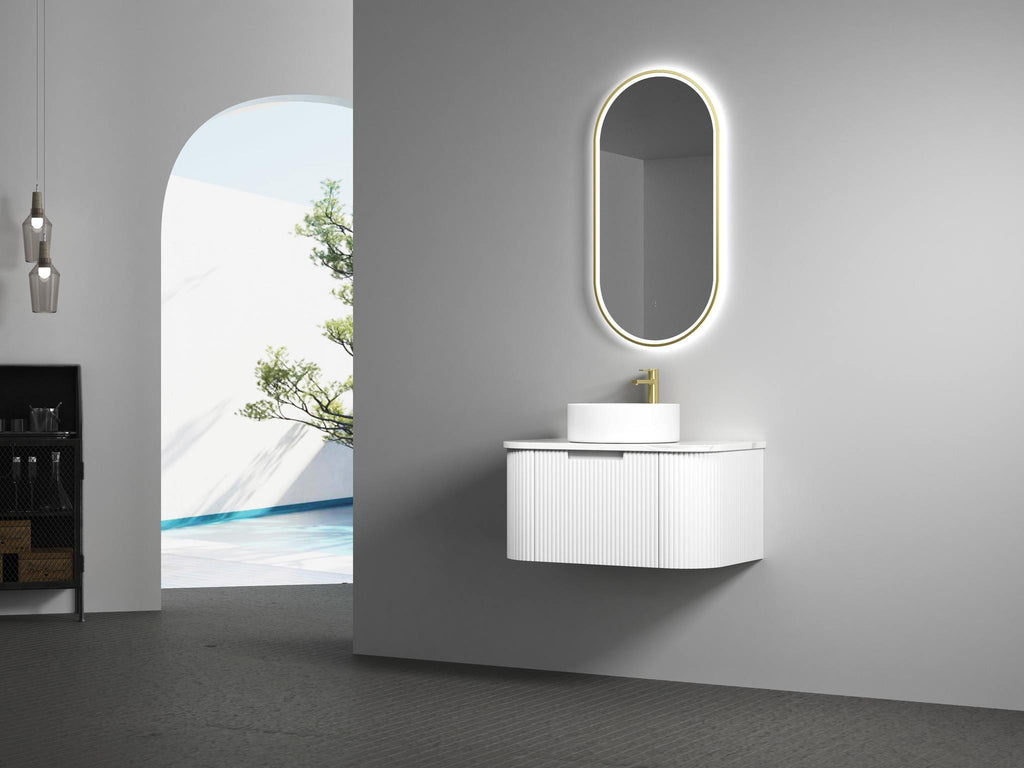 Beau Monde Pill Shape LED Mirror