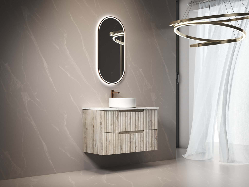 Beau Monde Pill Shape LED Mirror
